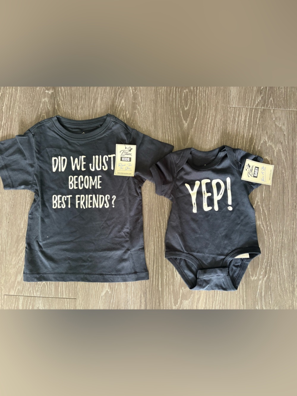 NWT- Did We Just Become Best Friends? Kids Tee 2T  & Bodysuit 3 months Siblings